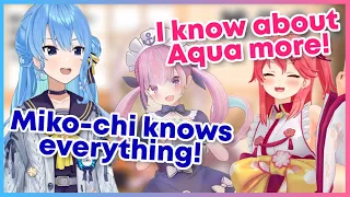 Miko knows more about Aqua than Suisei【Hololive | Eng Sub】