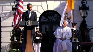 Pope receives rapturous reception at the White House