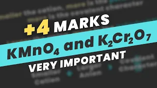 Potassium Permanganate and Potassium Dichromate Class 12 : JEE Mains 2024