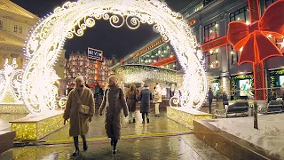 🎄 Moscow Winter Wonderland - Walking Tour. Christmas lights. TSUM. Bolshoi Theatre. Kuznetskiy Most