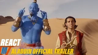 (REAÇÃO/REACT) Aladdin - Official Trailer