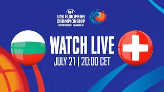 Bulgaria v Switzerland | Full Basketball Game | FIBA U18 European Championship 2023 - Division B