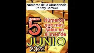 5 números de la suerte que más salen en el mes de Junio del 2022💰🍀 números para hoy 💰🍀💰💰