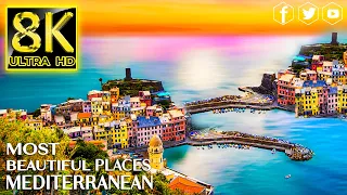Most Beautiful Places in The Mediterranean 8K ULTRA HD/8K TV with RELAXING MUSIC 8K ULTRA HD