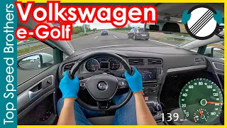 Volkswagen e-Golf (2014) AUTOBAHN POV TOP SPEED 🚀 #TopSpeedBrothers