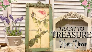 Trash to Treasure Home Decor Thrift Flips using Saltwash & IOD | French Country | Moulds & Transfers