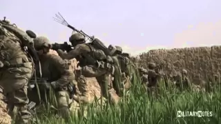 COMBAT FOOTAGE Soldiers attack Taliban positions during patrol