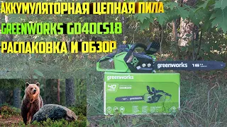 Аккумуляторная Цепная Пила Greenworks GD40CS18 - Распаковка и обзор