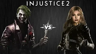 Injustice 2 - Джокер против Чёрной Канарейки - Intros & Clashes (rus)