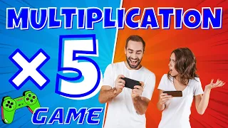5X MULTIPLICATION GAME! BRAIN BREAK EXERCISE, MOVEMENT ACTIVITY. MATH GAME. TIMES TABLES
