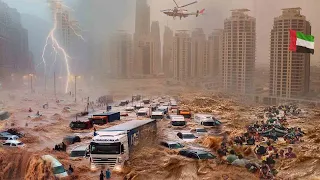 Dubai is Sinking Everything! Crazy Flash Flooding and heavy rain submerged in UAE