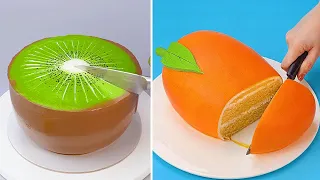 Fancy Fondant Fruit Cake Decorating Looks Like Real 🥝🍑 Homemade Cake Decorating Recipes | So Tasty