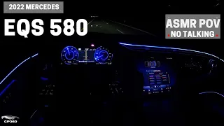 2022 Mercedes Benz EQS 580 AMBIENT LIGHTING - POV NIGHT DRIVE   ASMR