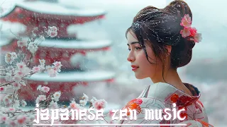 Zen Melodies in the Snowy Day - Japanese Zen Music Meditation, Healing, Deep Sleep, Stress Relief