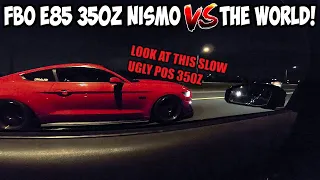 FASTEST NA 350Z HR NISMO FBO E85 VS THE WORLD! MK7 GTI, AUDI S3, MUSTANG GT 5.0 AND BMW 335I