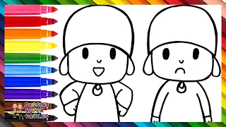 Dessiner Et Colorier Pocoyó Joyeux Contre Pocoyó Triste 👶😃👶☹️🌈 Dessins Pour Enfants