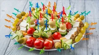 5 kinds of canapés for the holiday table 🍡 Mini Skewer Sandwiches