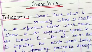 Essay writing on Coronavirus in english || Coronavirus essay with heading