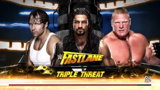 Dean Ambrose Vs Brock Lesnar Vs Roman Reign Fastlane 2016 Full Match