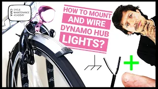 How to mount and wire dynamo hub lights - Say goodbye to battery lights!