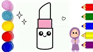 How to draw cute lipstick | easy lipstick drawing for kids  @Gul-e-ZahraArt