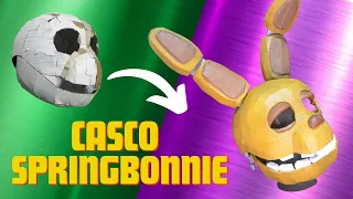 Cómo hacer un casco de Springbonnie con mandíbula movible - Hecha con cartón!!! - Fácil de Hacer