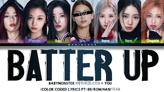 BABYMONSTER (베이비몬스터) - BATTER UP (Karaoke) (Color Coded Lyrics PT-BR/Rom/Han/가사) You as a member