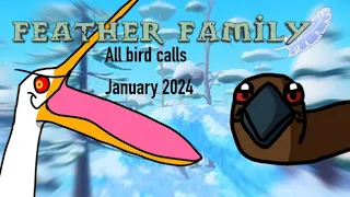 All Feather Family Bird Calls of January 2024 | Roblox Feather Family