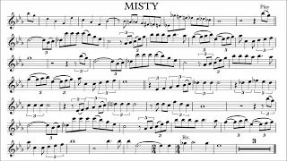 Flute Play-along - Misty - Erroll Garner - with sheet music