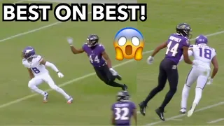 Justin Jefferson vs Marlon Humphrey (2021) Vikings vs Ravens highlights