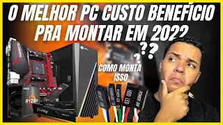 COMO MONTAR UM PC GAMER CUSTO BENEFICIO COMPRADO NO BRASIL 2022 | RYZEN 5 5600