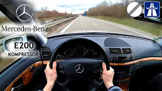 Mercedes E200 Kompressor (W211) | Autobahn | Top Speed | POV Drive