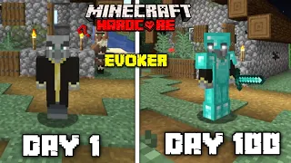 I Survived 100 Days as a EVOKER in Hardcore Minecraft (Hindi)