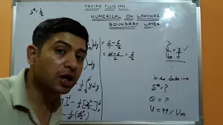 Numerical on  boundary layer velocity distribution I