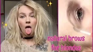 natural blonde brow tutorial