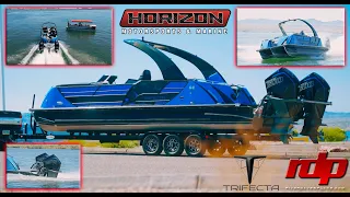 TRIFECTA Sport Series Pontoon W/ Twin MR 500's! | Horizon Motorsports