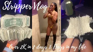 Weekly Stripper Vlog - Over 2k In 2 Days, Days in my Life, Good Money Counts & Trying Indian Foodヅ