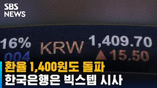 원/달러 환율 1,400원도 돌파…한국은행은 빅스텝 시사 / SBS