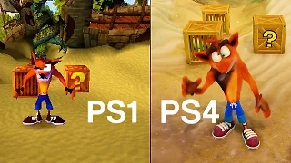 Crash Bandicoot Original PS1 VS. Remastered PS4 Gameplay Comparison