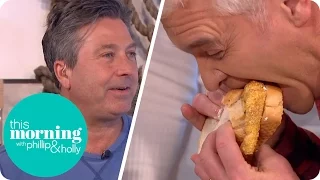 Phillip Tries to Get His Mouth Around John Torode's Immense Fish Finger Sandwich | This Morning