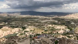 Uchisar castle - Panoramic view / Hiking in Cappadocia, Turkey