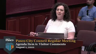 Pasco City Council Regular Meeting, August 1, 2022