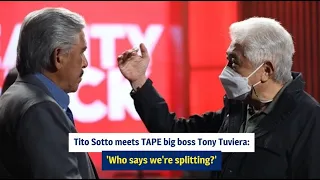 Tito Sotto meets TAPE big boss Tony Tuviera: 'Who says we're splitting?'