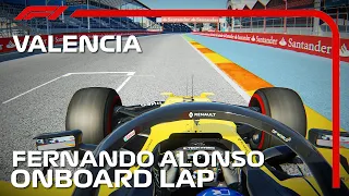 F1 2020 Fernando Alonso Onboard Lap At Valencia Street Circuit | 2020 European Grand Prix