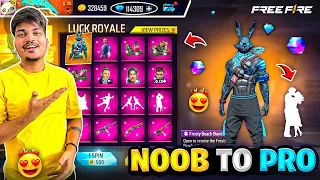 Free Fire Toughest Noob To Pro Challenge😱Spending 12,000 Diamonds💎 In Events -Garena Free Fire