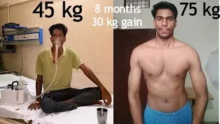 Skinny to fit journey 45 kg to 75 kg in 8 months | My Natural Body 💪 Transformation