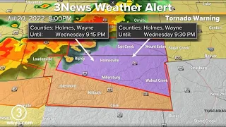 WATCH LIVE: Tornado warning issued for Holmes, Wayne counties