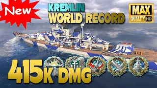 Battleship Kremlin: World record with 415k damage - World of Warships