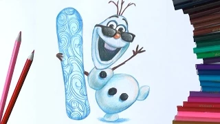 Как нарисовать Олафа из мультфильма Холодное Сердце! How to Draw Olaf from Frozen | Art School