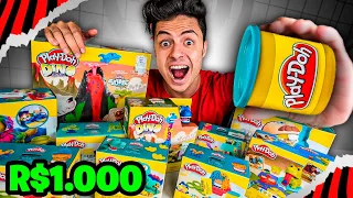 COMPREI TODAS AS MASSINHAS PLAY-DOH DA LOJA DE BRINQUEDOS! (R$1000)